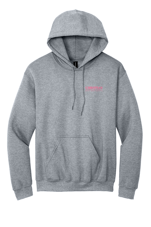 Christian Cottage Prep Pink Logo Left Chest Hooded Sweatshirt