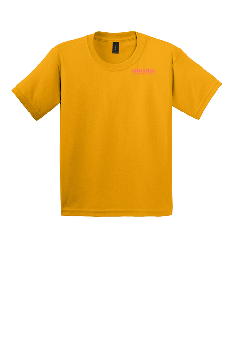 Christian Cottage Prep Youth Pink Logo Left Chest T-Shirt