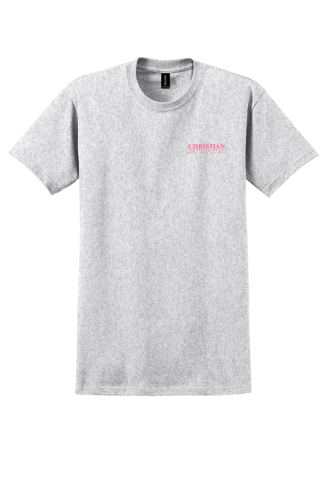 Christian Cottage Prep Pink Logo Left Chest T-Shirt