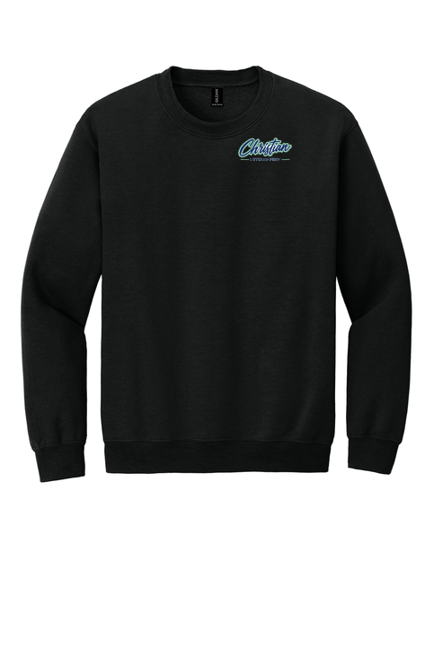 Christian Cottage Prep Script Logo Left Chest Front / Full Back Sweatshirt