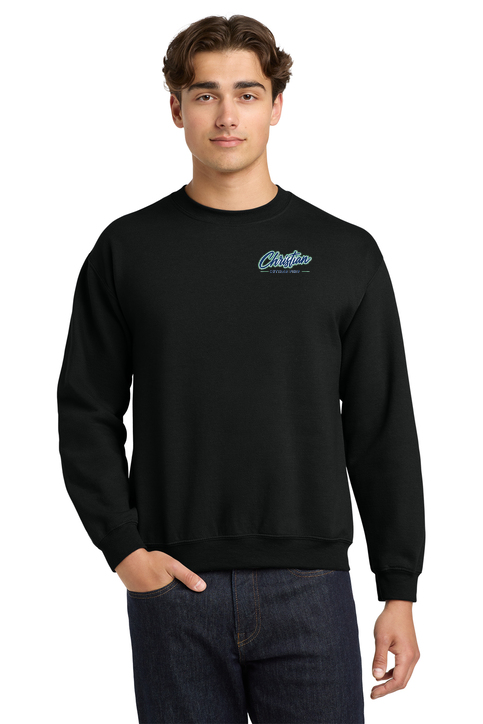 Christian Cottage Prep Script Logo Full Chest Two Sided Sweatshirt