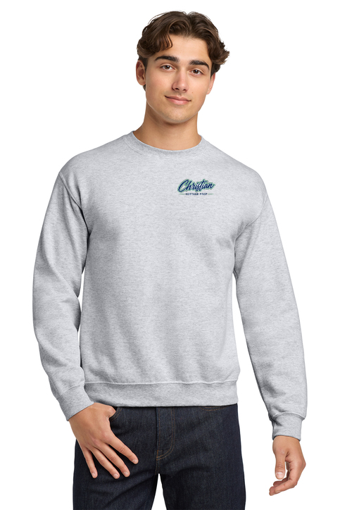 Christian Cottage Prep Script Logo Left Chest Sweatshirt