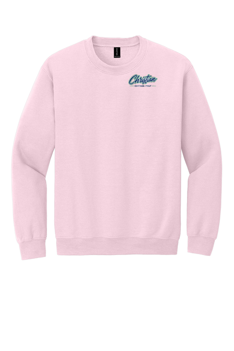 Christian Cottage Prep Script Logo Left Chest Sweatshirt