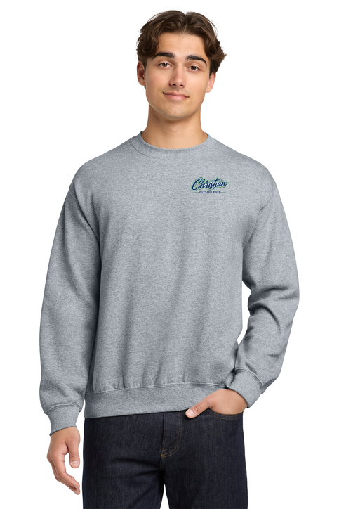 Christian Cottage Prep Script Logo Left Chest Sweatshirt