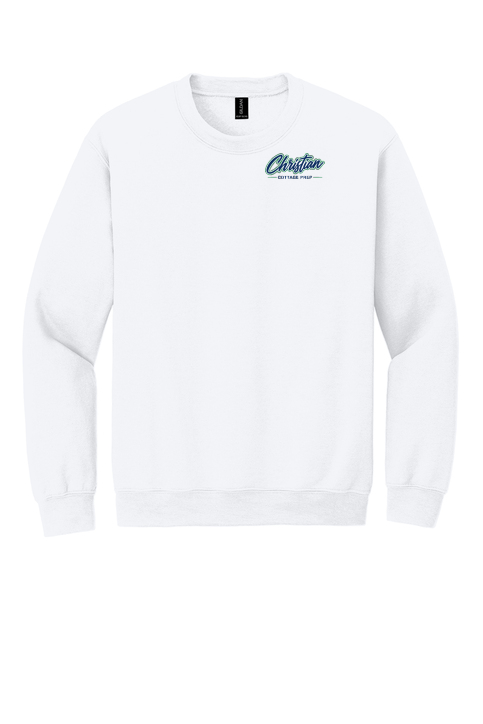 Christian Cottage Prep Script Logo Left Chest Sweatshirt