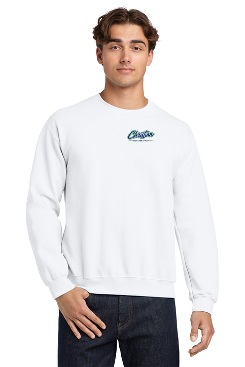 Christian Cottage Prep Script Logo Left Chest Sweatshirt