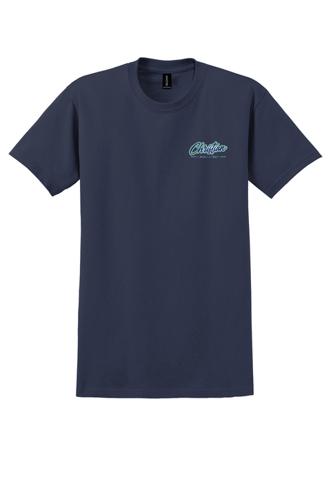 Christian Cottage Prep Script Logo Left Chest T-Shirt