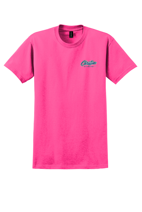 Christian Cottage Prep Script Logo Left Chest T-Shirt