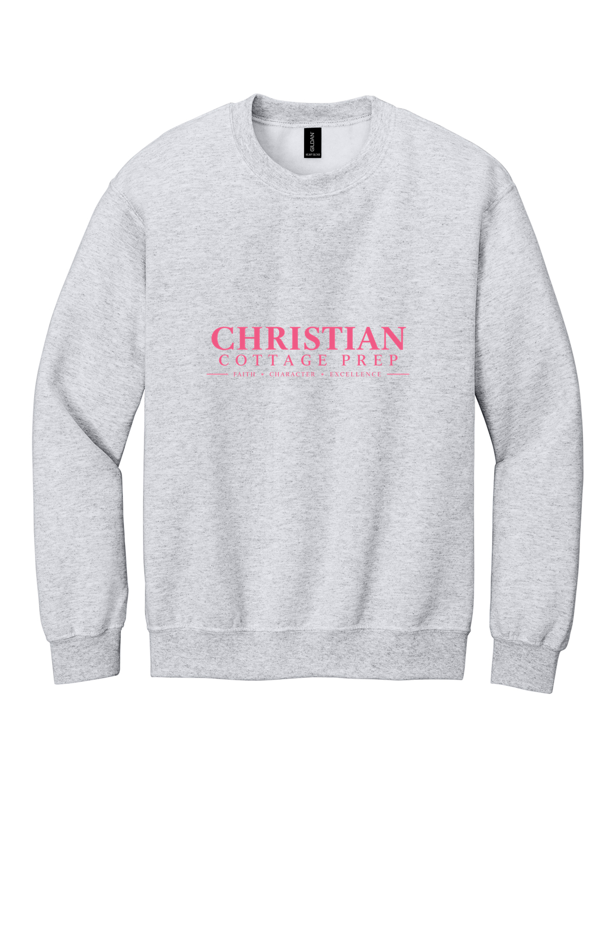 Christian Cottage Prep Pink Logo Full Chest Sweatshirt